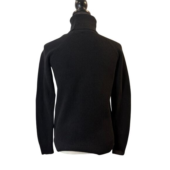 Michael Michael Kors Women’s Black Waffle Knit Turtleneck Sweater Size M - Picture 2 of 5